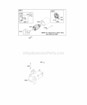 Electric Starter 2 Diagram and Parts List for  Briggs and Stratton Engine